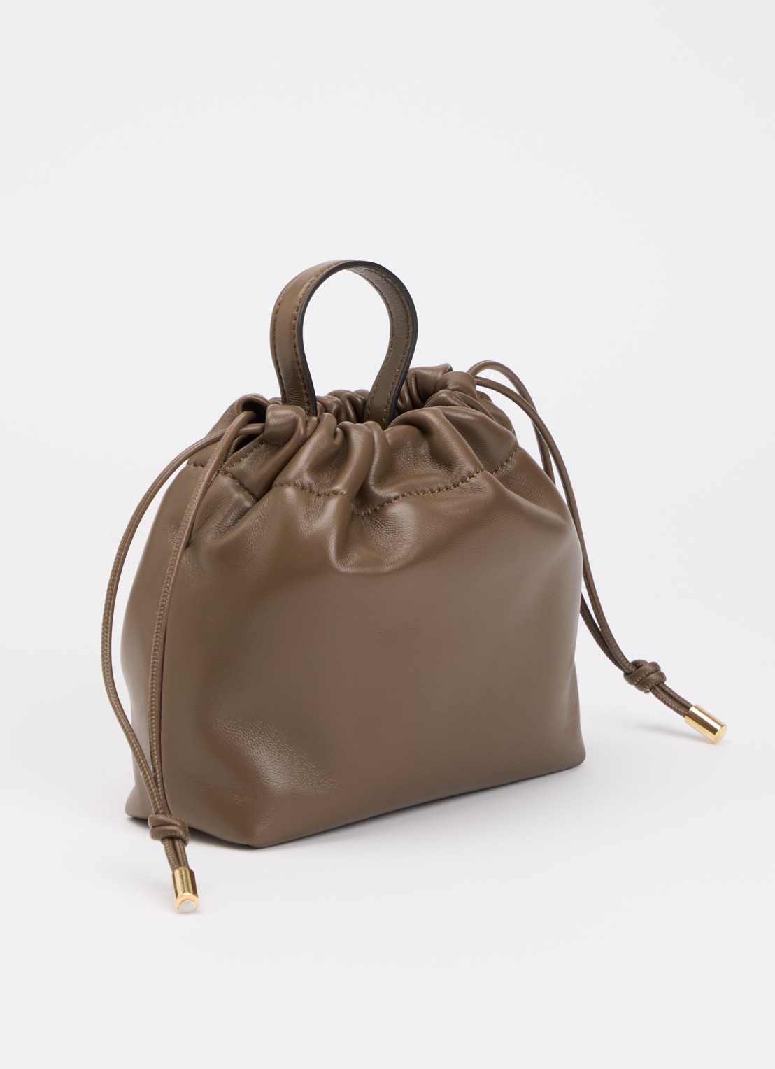 Chloé Mini Icons schoudertas van lamsleer - achterkant 6 lichtbruin