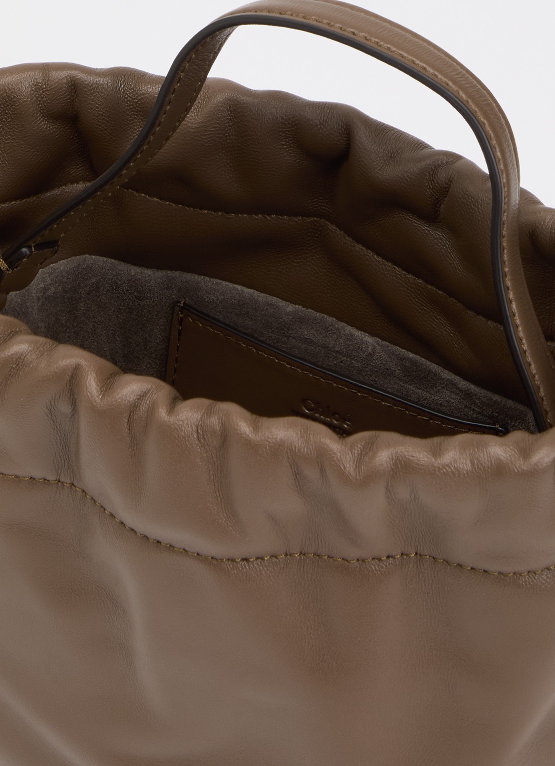 Chloé Mini Icons schoudertas van lamsleer - detail 2 lichtbruin