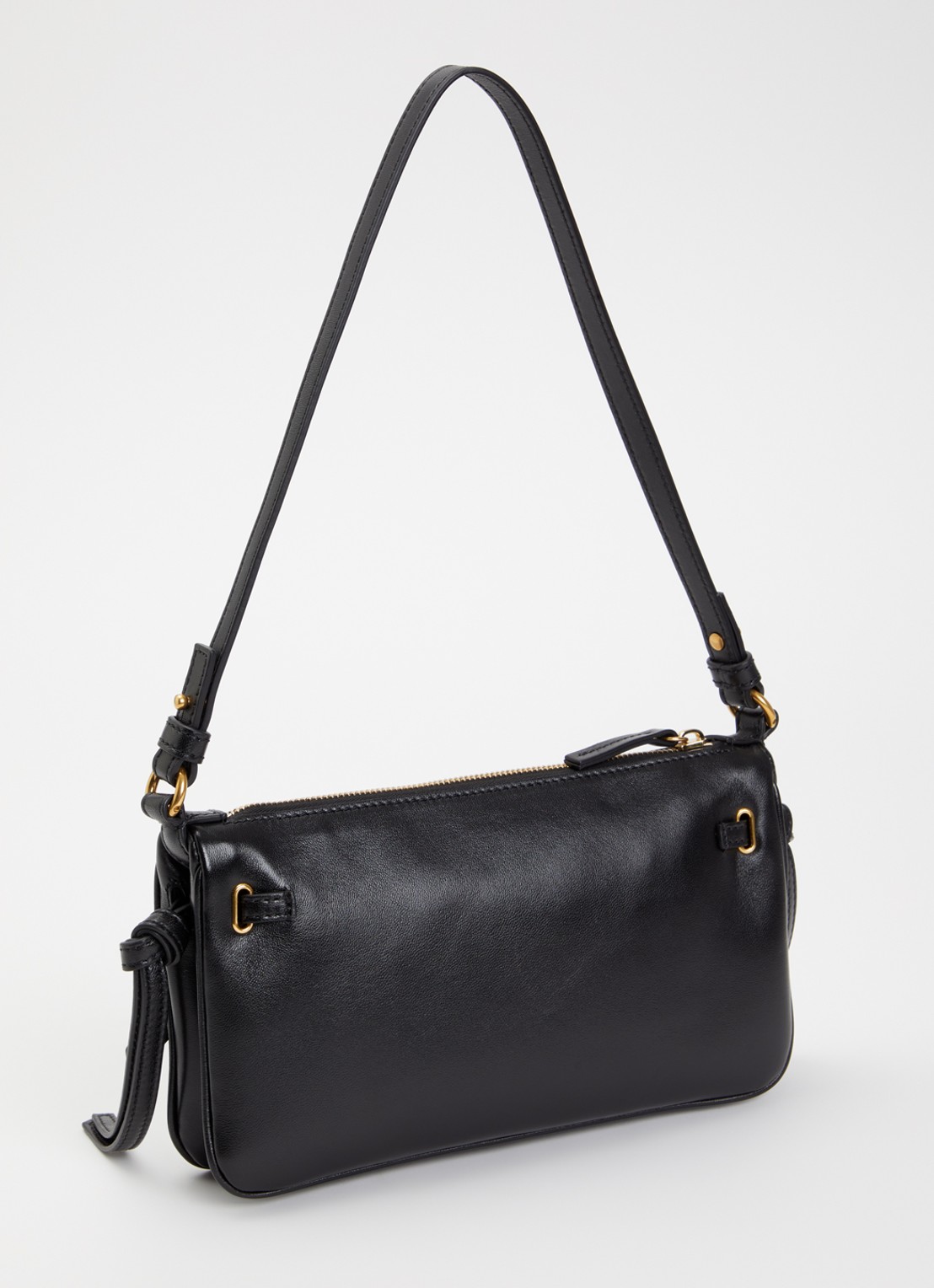 Chloé Mini Paddington Sling schoudertas van lamsleer - achterkant 6 zwart