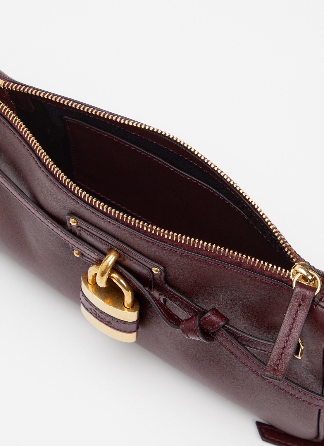 Chloé Mini Paddington Sling schoudertas van lamsleer - detail 3 steenrood