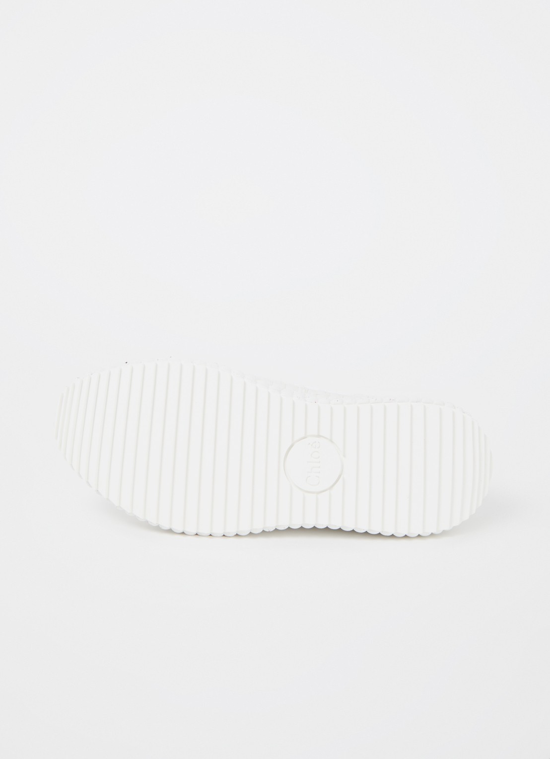 Chloé Nama sneaker met gebreid bovenwerk en suède details - detail 5 wit