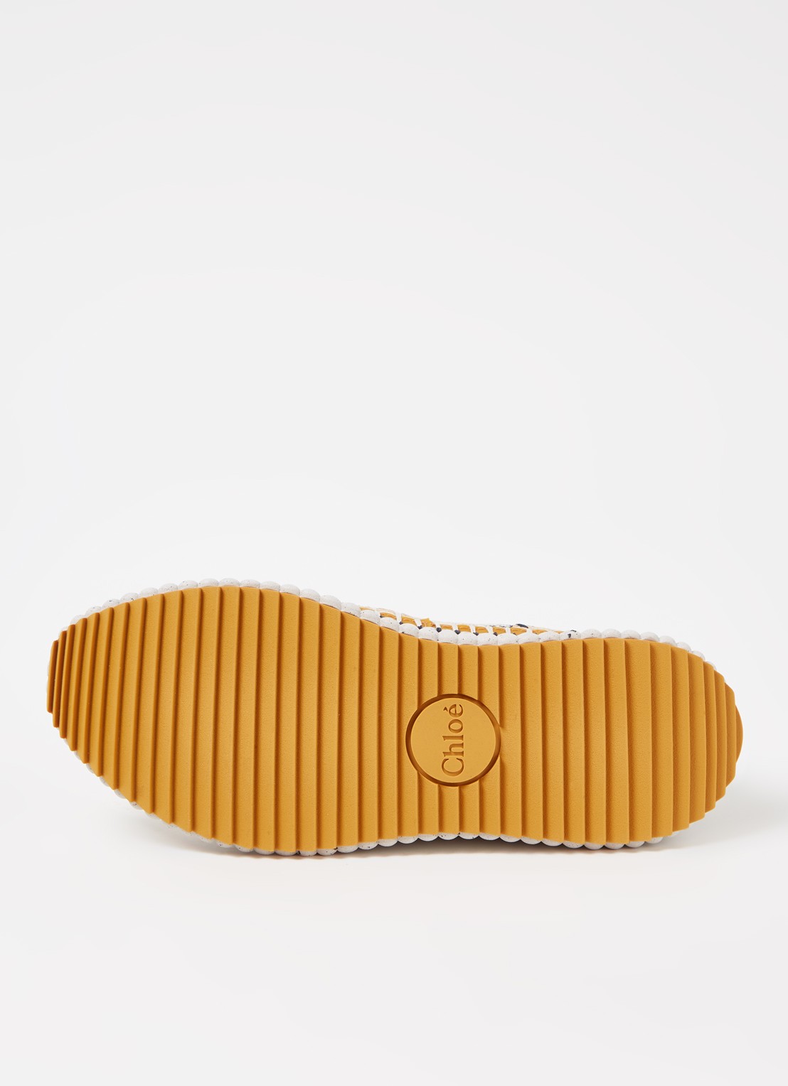 Chloé Nama sneaker met gebreid bovenwerk en suède details - detail 7 beige