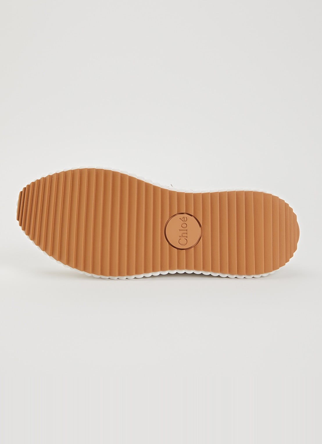 Chloé Nama sneaker van mesh met details van suède - detail 5 beige