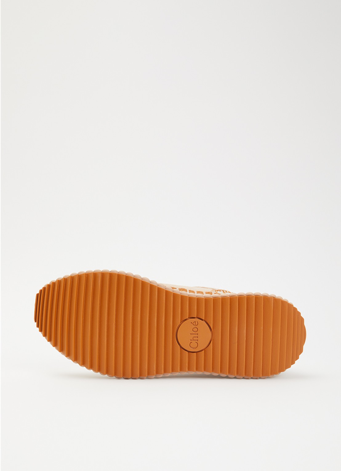 Chloé Name sneaker van suède - detail 5 oudroze