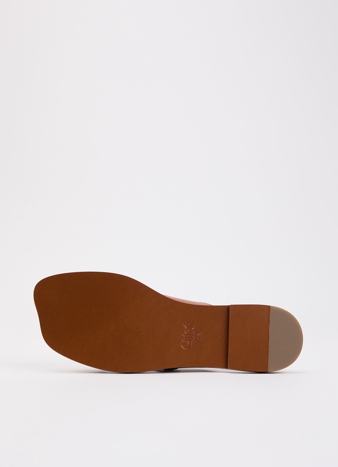 Chloé Nil slipper van leer met gesp detail - detail 4 bruin