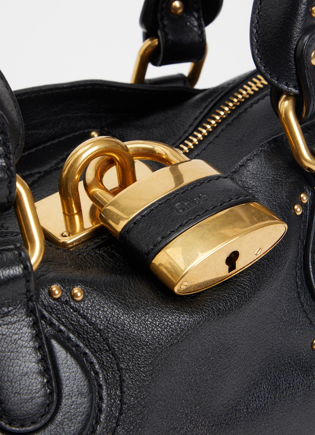 Chloé Paddington schoudertas van leer - detail 5 zwart