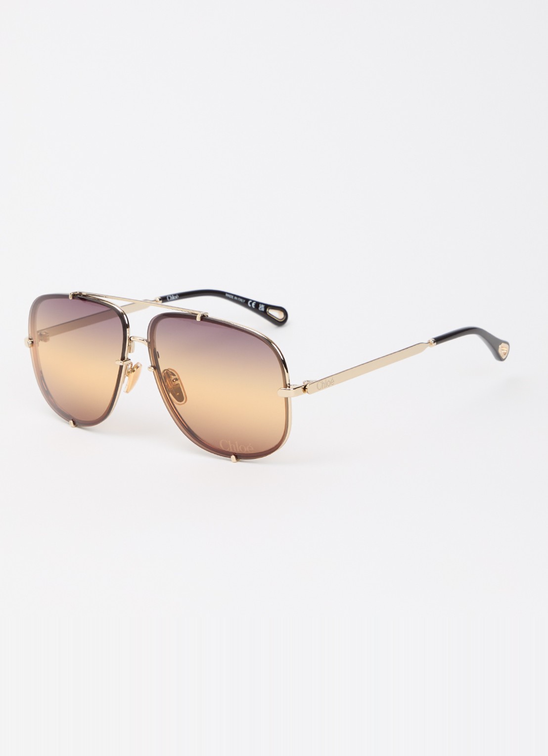 Chloé Piloten zonnebril CH0348S - voorkant goud