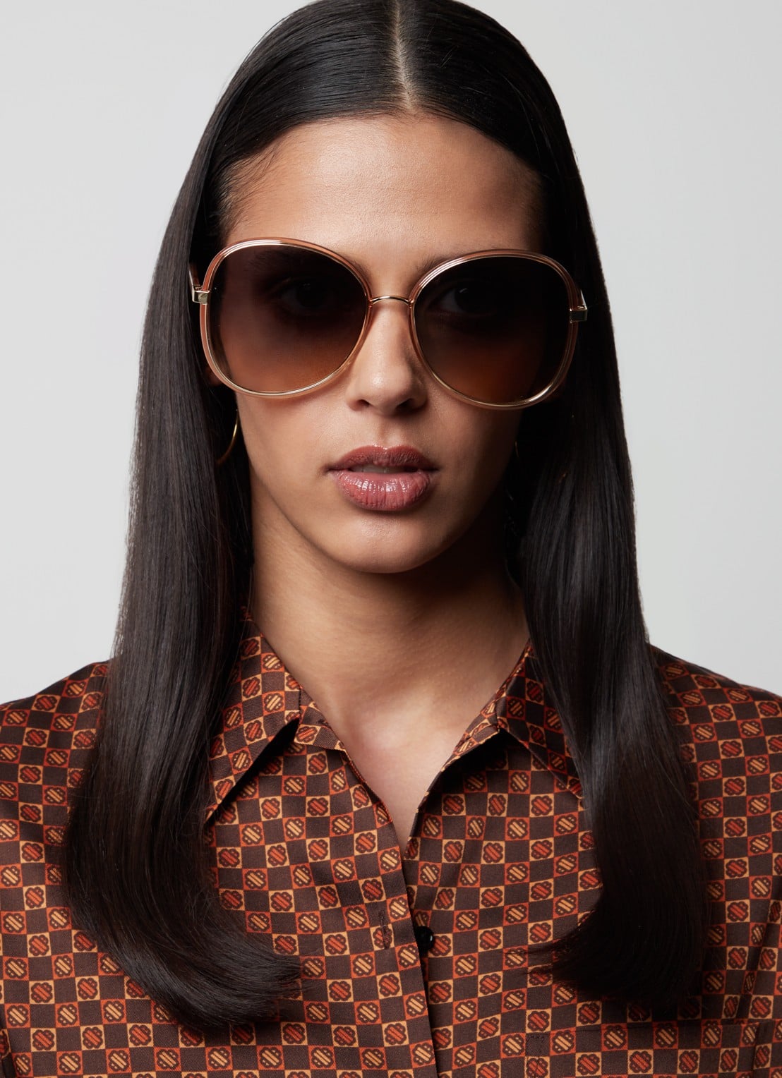 Chloé Retro zonnebril CH0030S - voorkant 5 roségoud