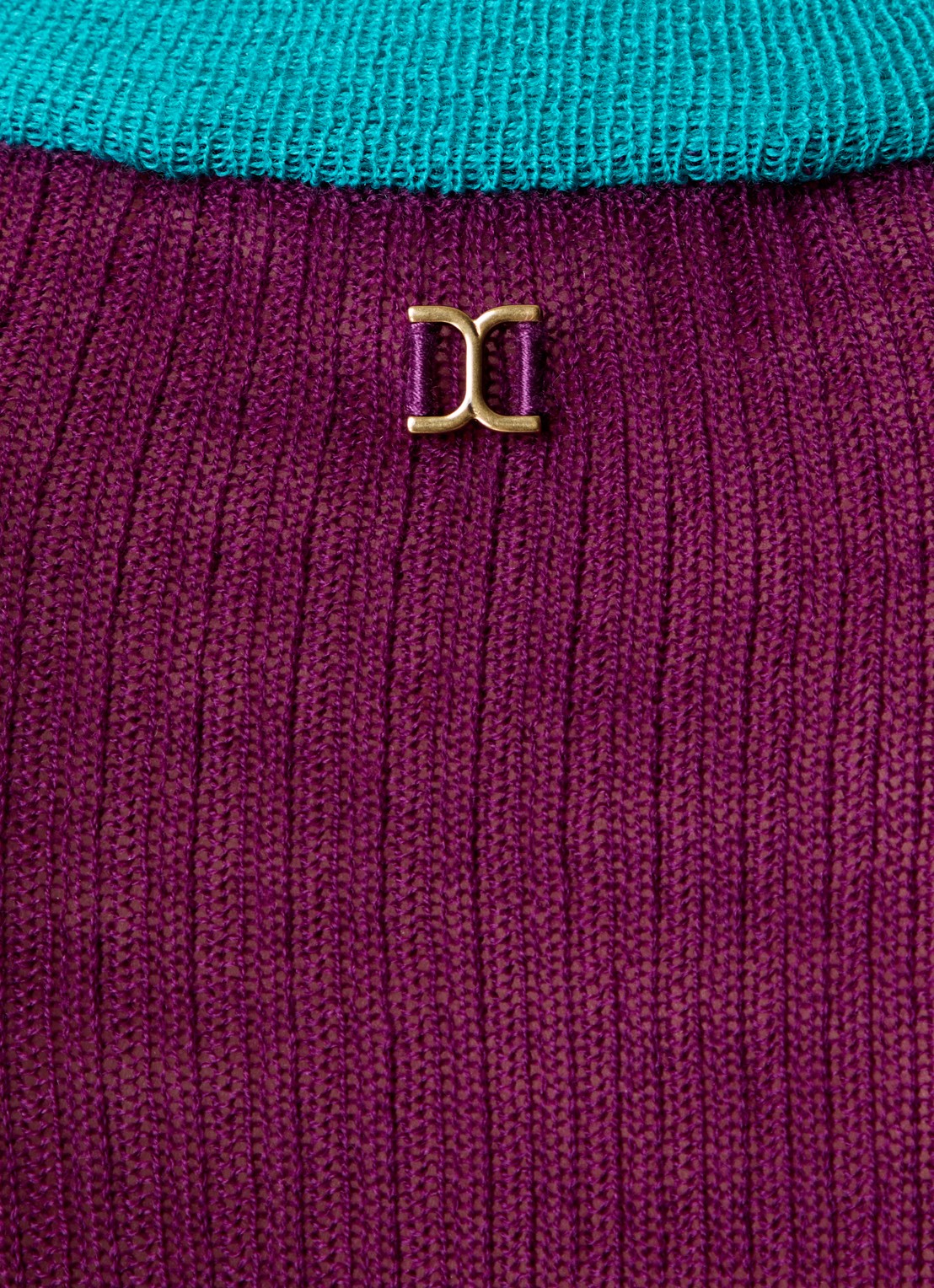 Chloé Ribgebreide trui van wol - detail 3 aubergine