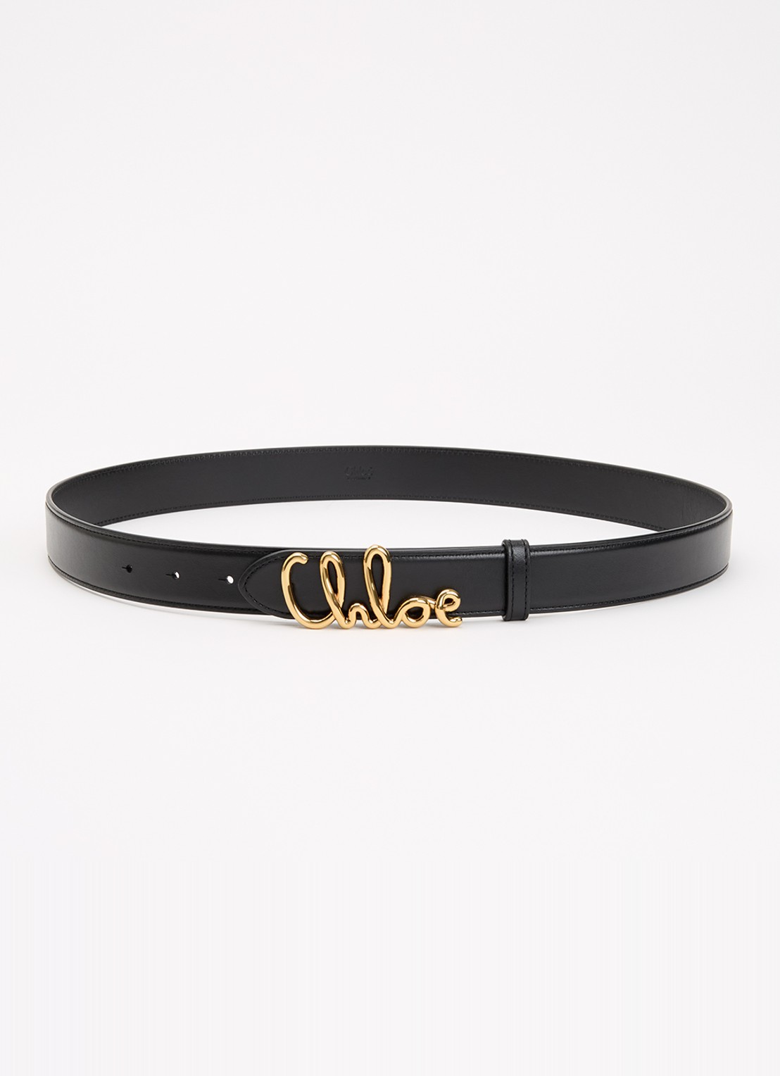 Chloé Riem van leer met logo - voorkant 2 zwart