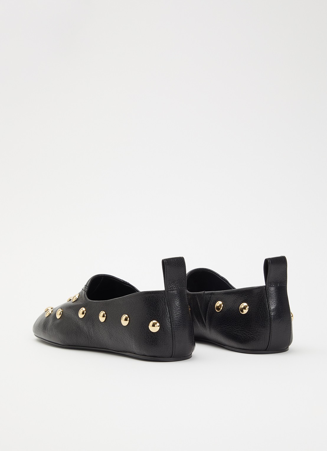 Chloé Rita slip-on van leer met studs  - achterkant 3 zwart