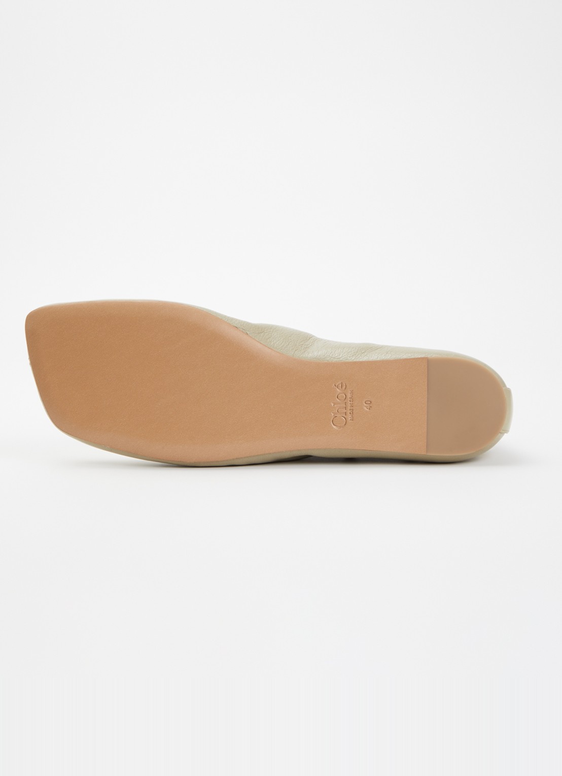 Chloé Rita slip-on van leer met studs - detail 2 lindegroen