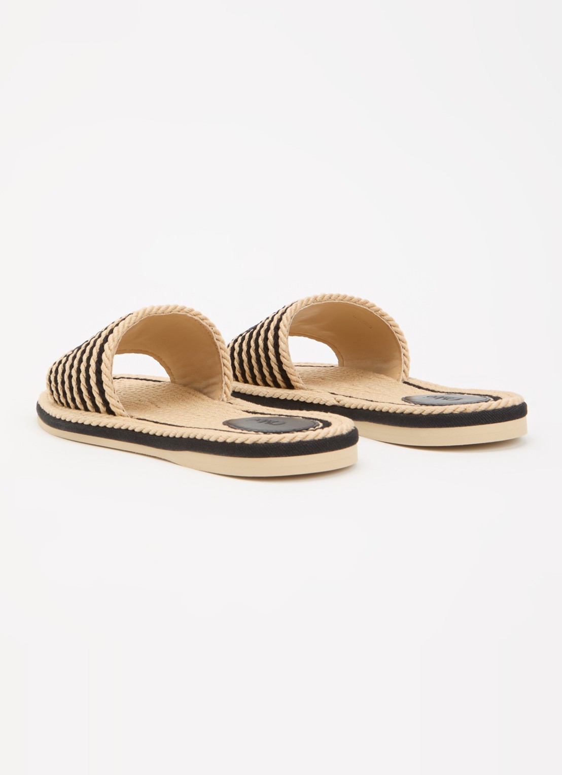 Chloé Sand slipper met logo - achterkant 5 beige