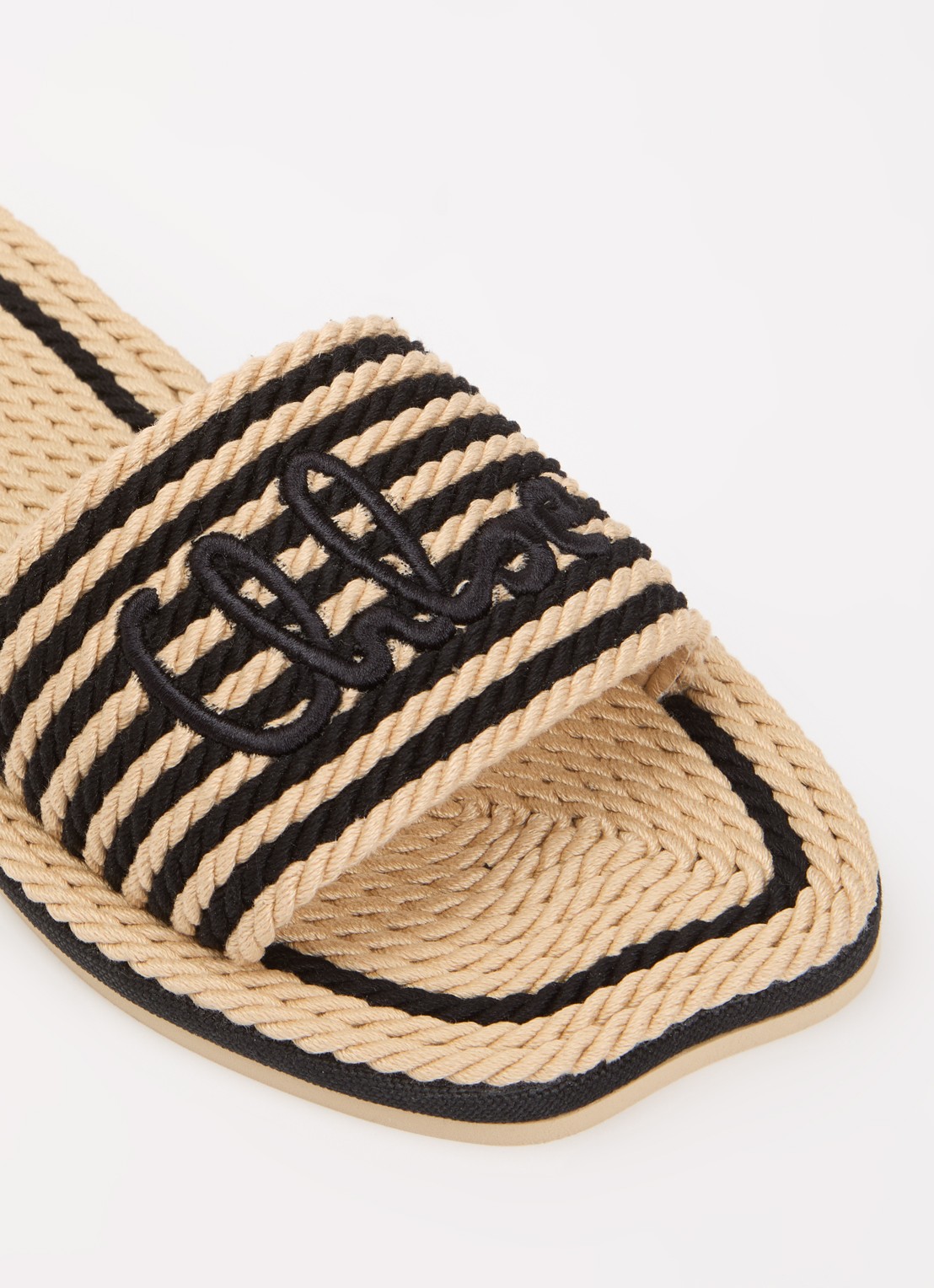 Chloé Sand slipper met logo - detail 4 beige
