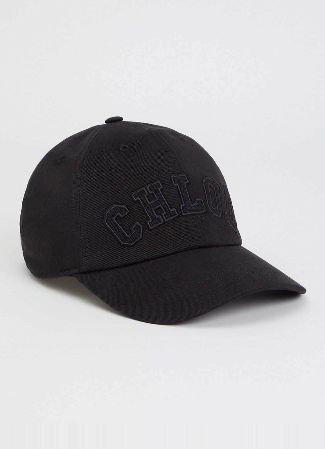 Chloé Signature pet met logoborduring - voorkant zwart