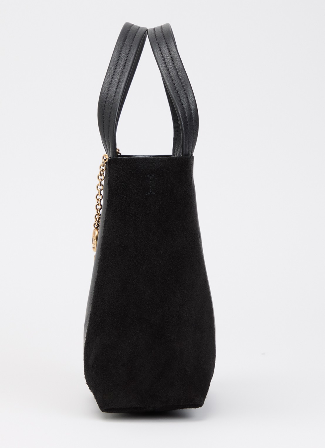 Chloé Small Spin handtas van leer met details van suède en afneembare schouderriem - detail 3 zwart