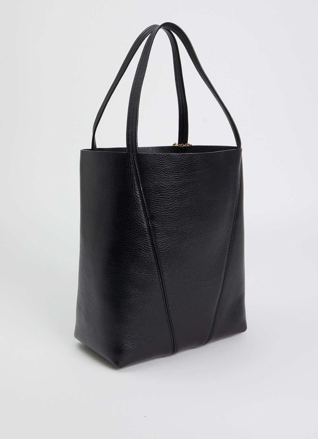 Chloé Spin Medium shopper van leer met tasbedel - achterkant zwart