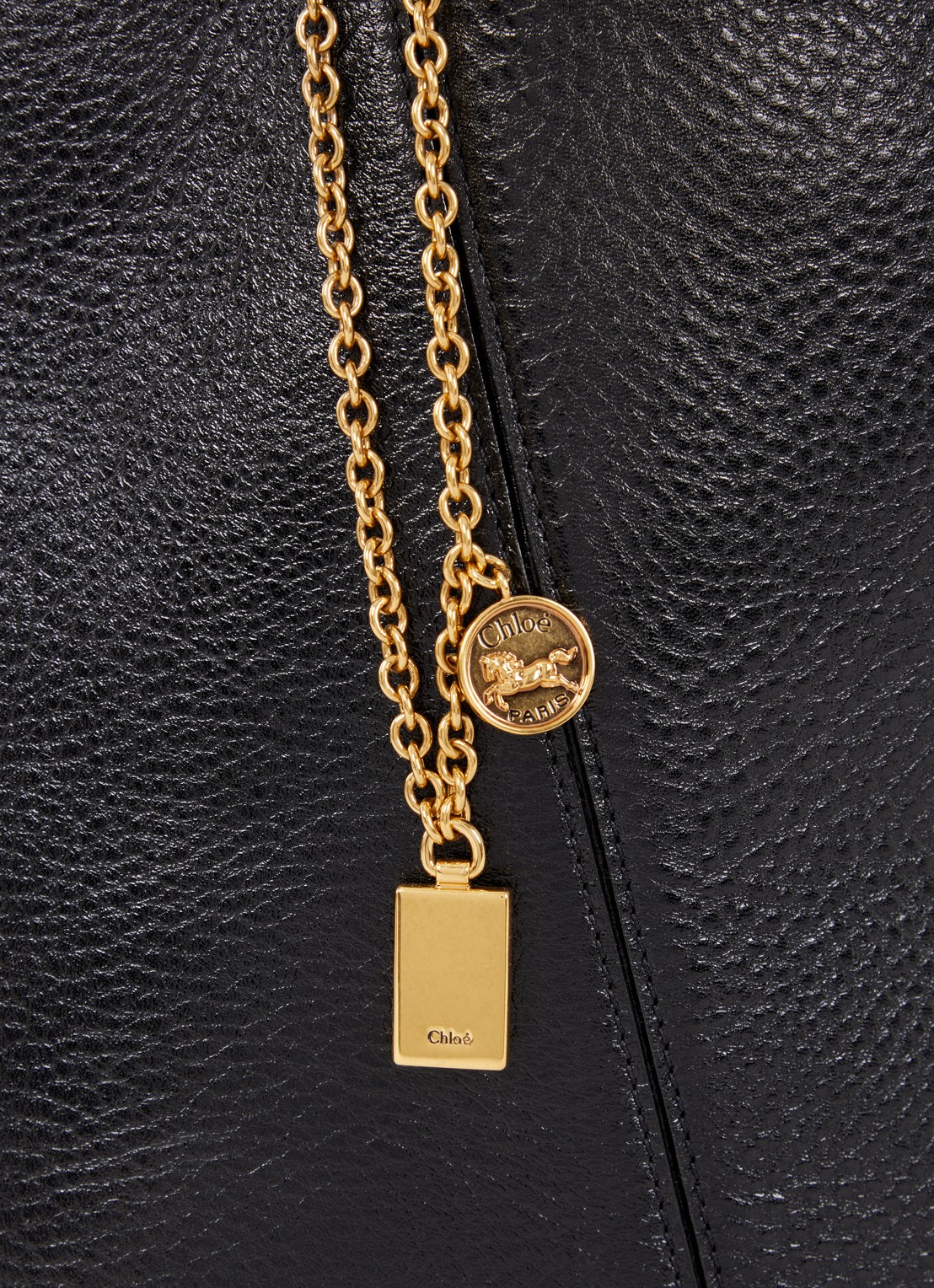 Chloé Spin shopper van kalfsleer - detail 6 zwart