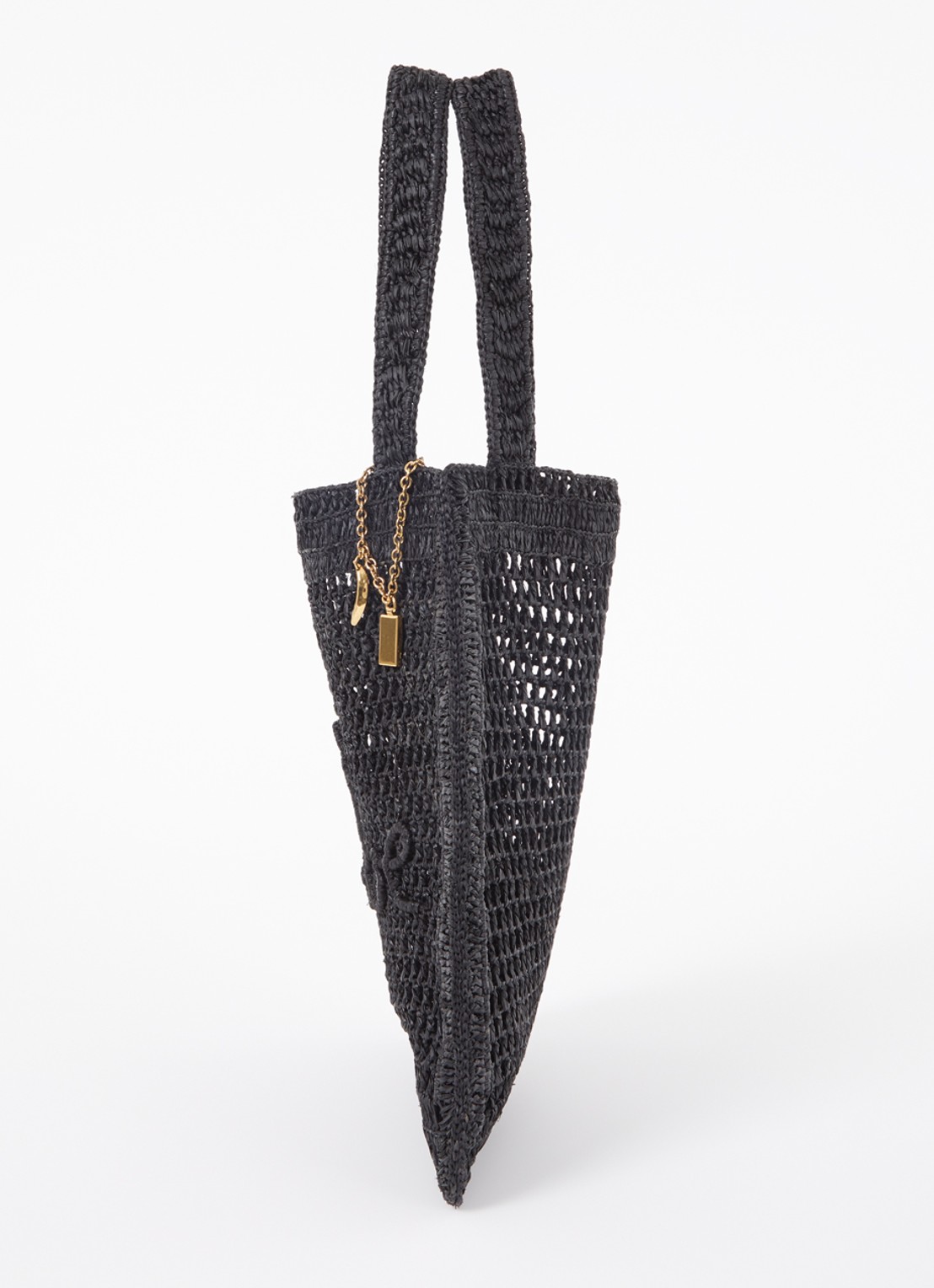 Chloé Summer Banana shopper van raffia - detail 2 zwart
