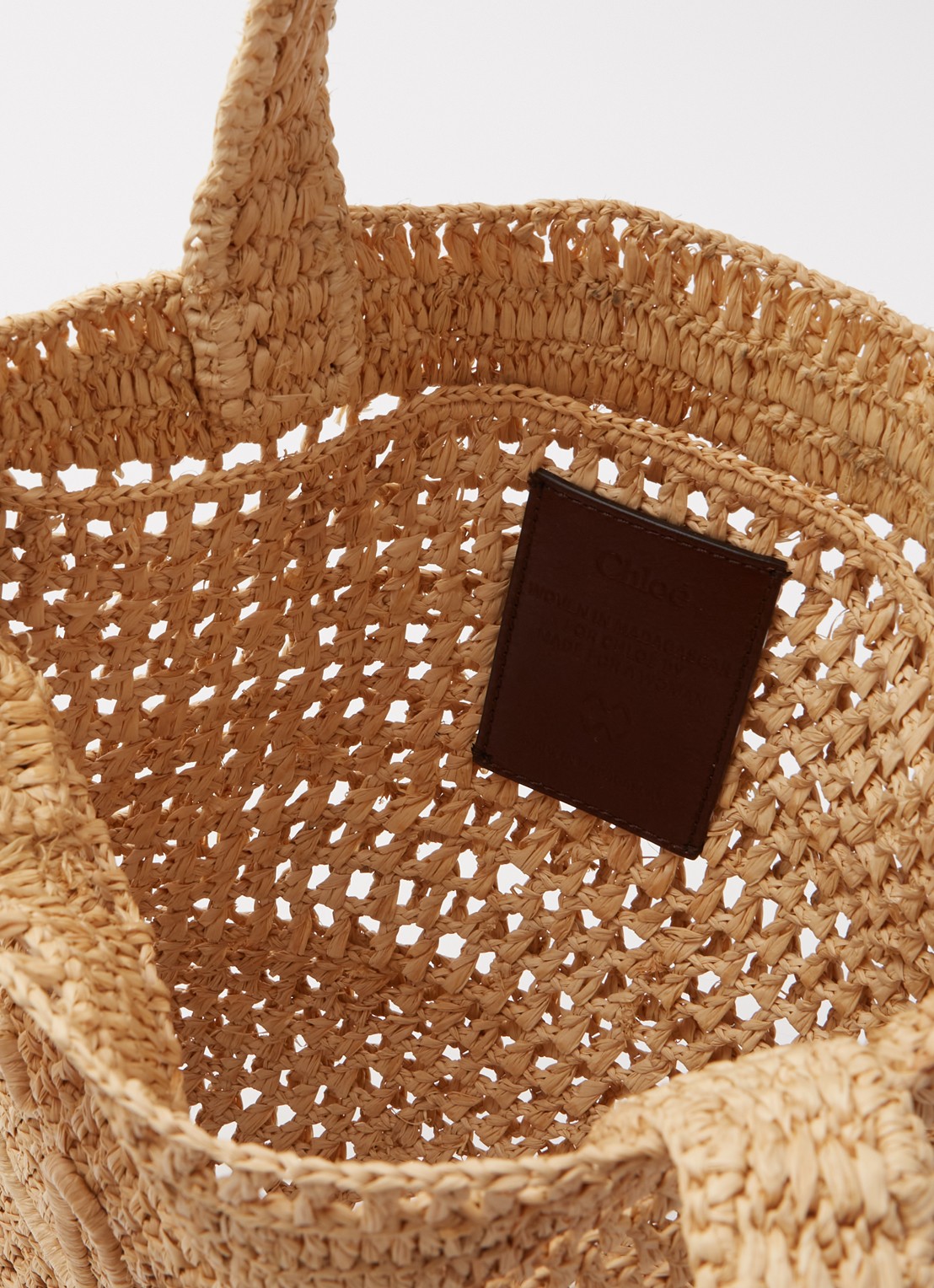 Chloé Summer Banana shopper van raffia - detail 2 beige