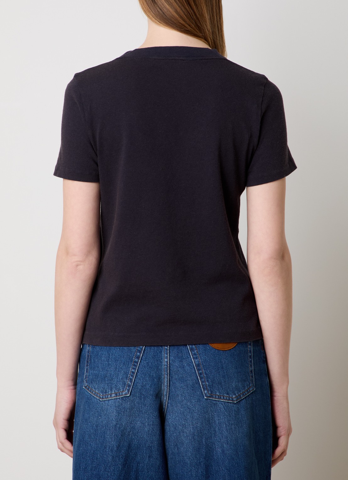 Chloé T-shirt met logoprint - achterkant 5 donkerblauw