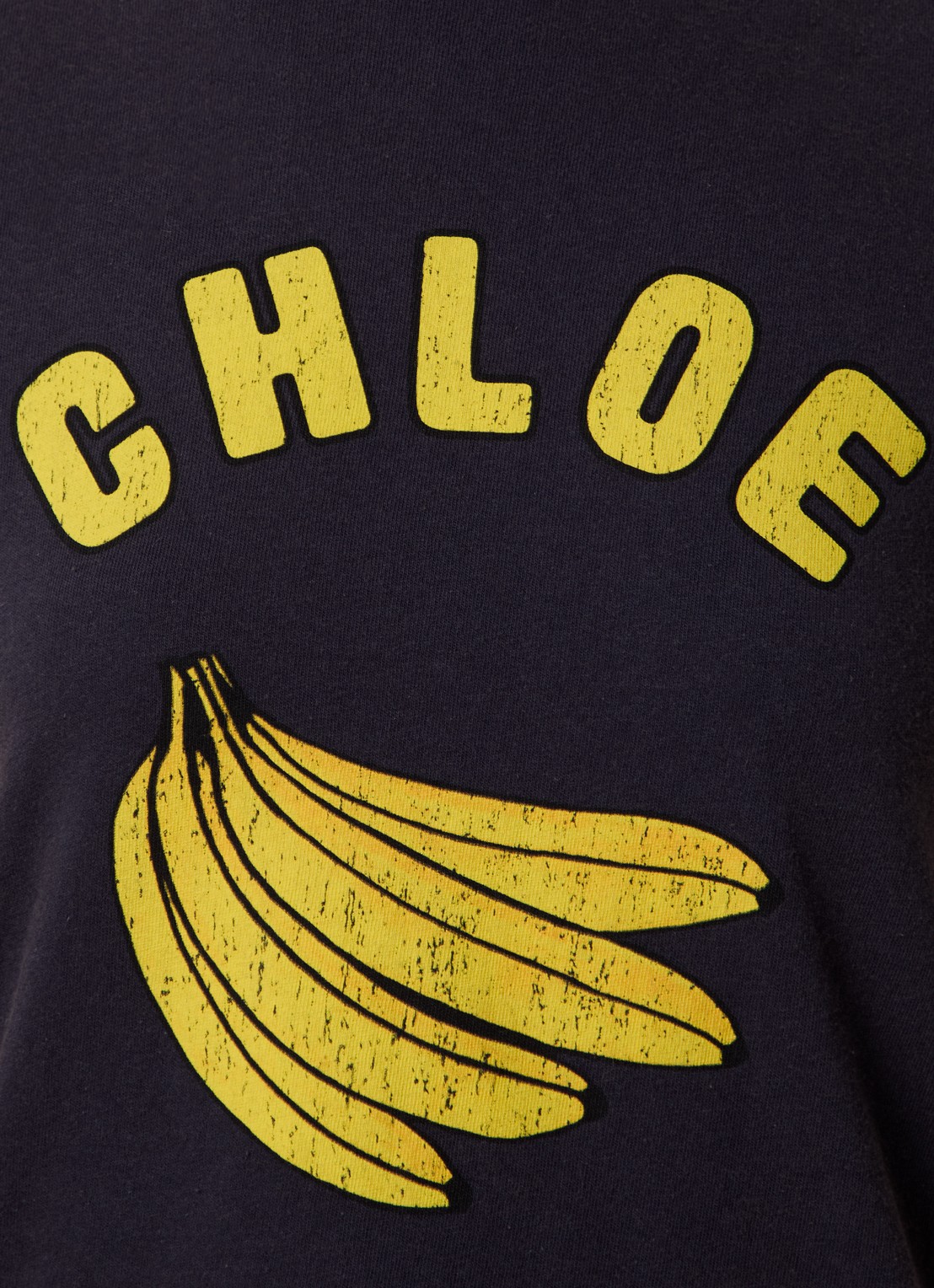 Chloé T-shirt met logoprint - detail 4 donkerblauw