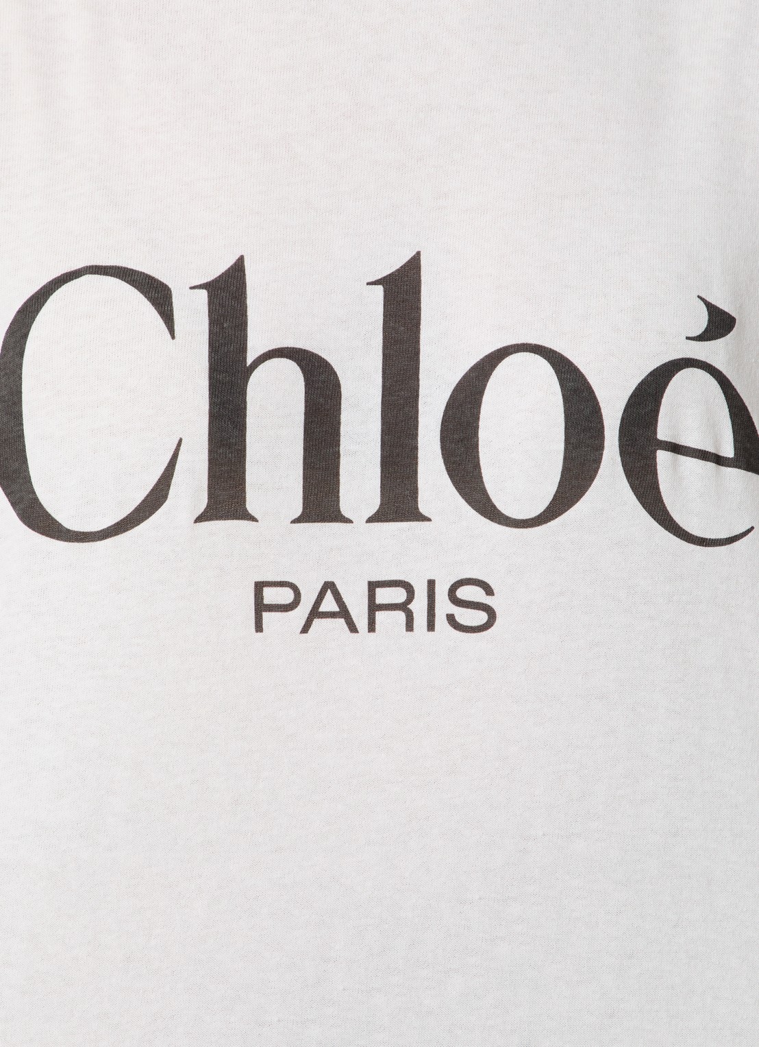 Chloé T-shirt met logoprint - detail 4 gebroken wit