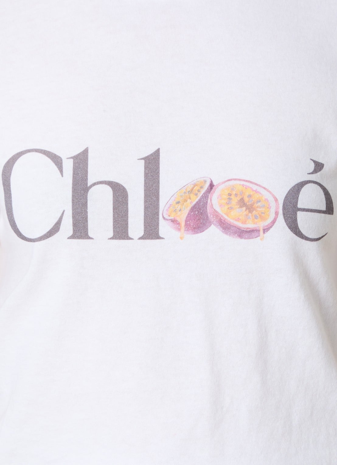 Chloé T-shirt met logoprint - detail 5 wit