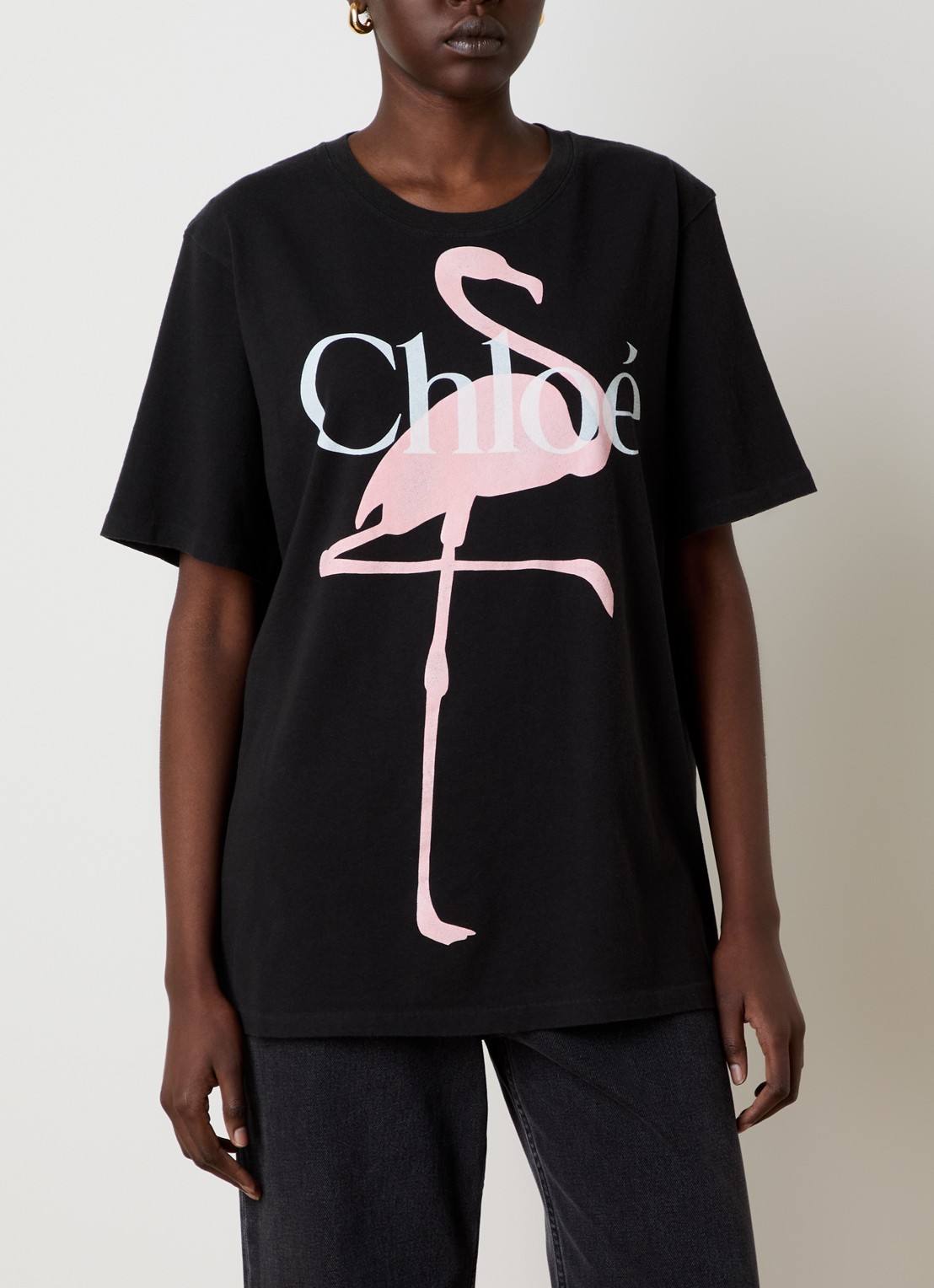 Chloé T-shirt met logoprint - detail 3 zwart