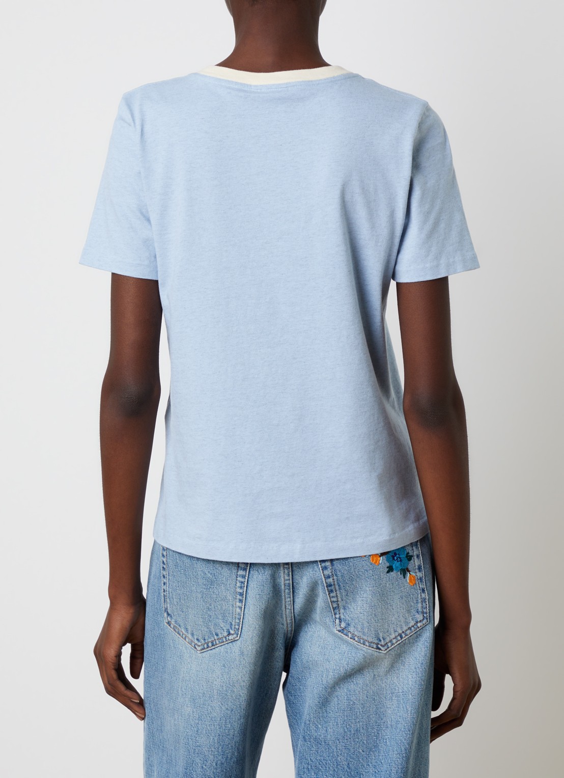 Chloé T-shirt met logoprint - achterkant 5 blauw
