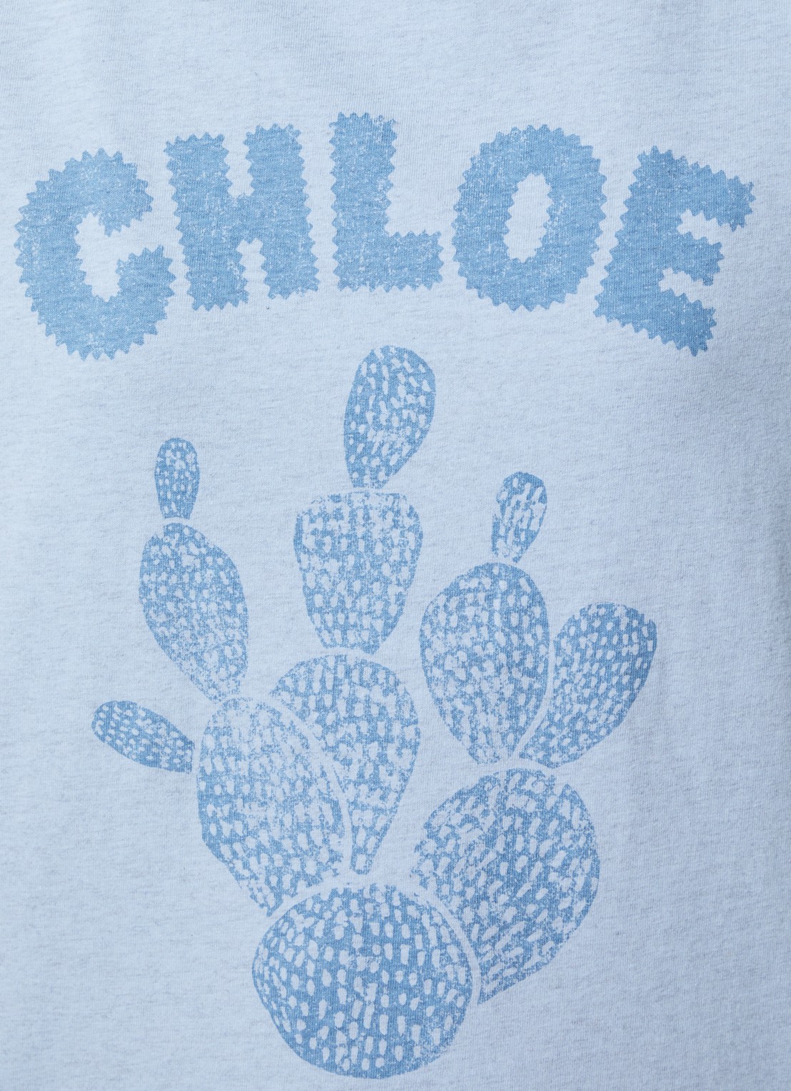 Chloé T-shirt met logoprint - detail 2 blauw