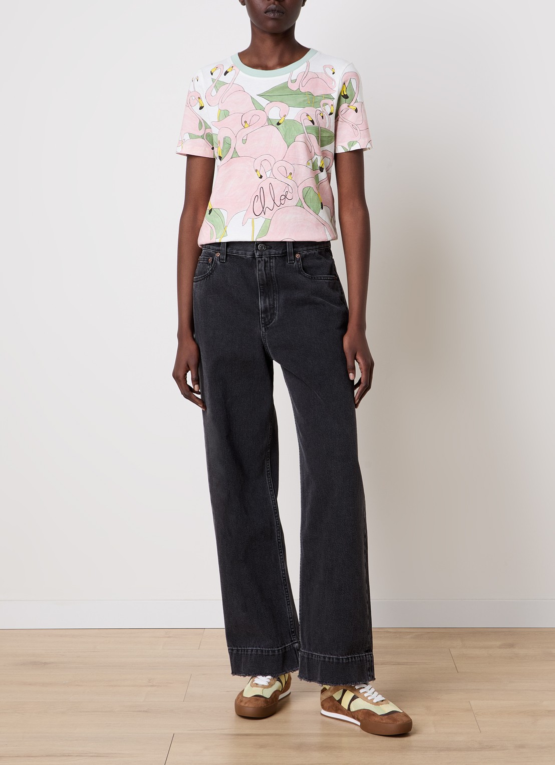 Chloé T-shirt met print - voorkant 4 roze