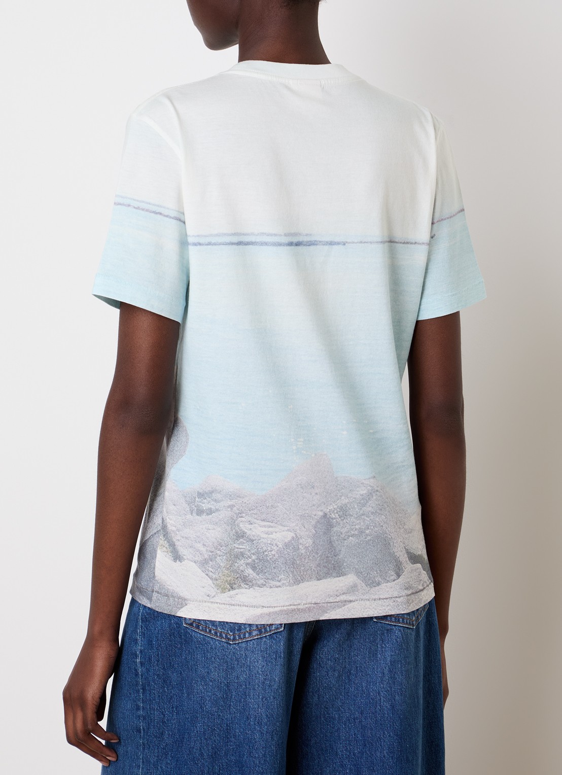 Chloé T-shirt met print - achterkant 3 lichtblauw