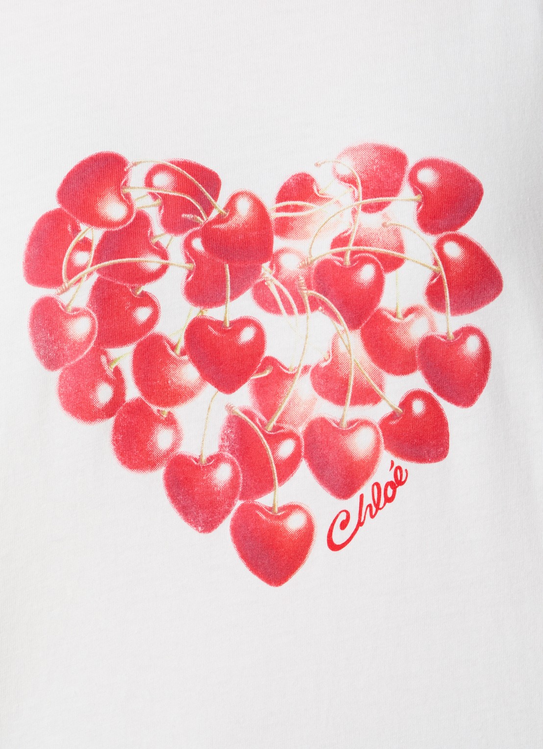 Chloé T-shirt met print - detail 3 gebroken wit