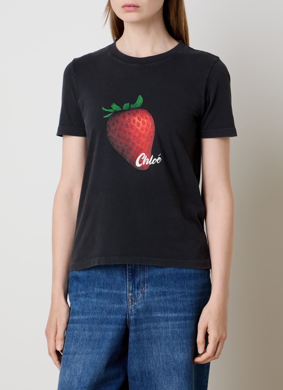 Chloé T-shirt met print - detail antraciet