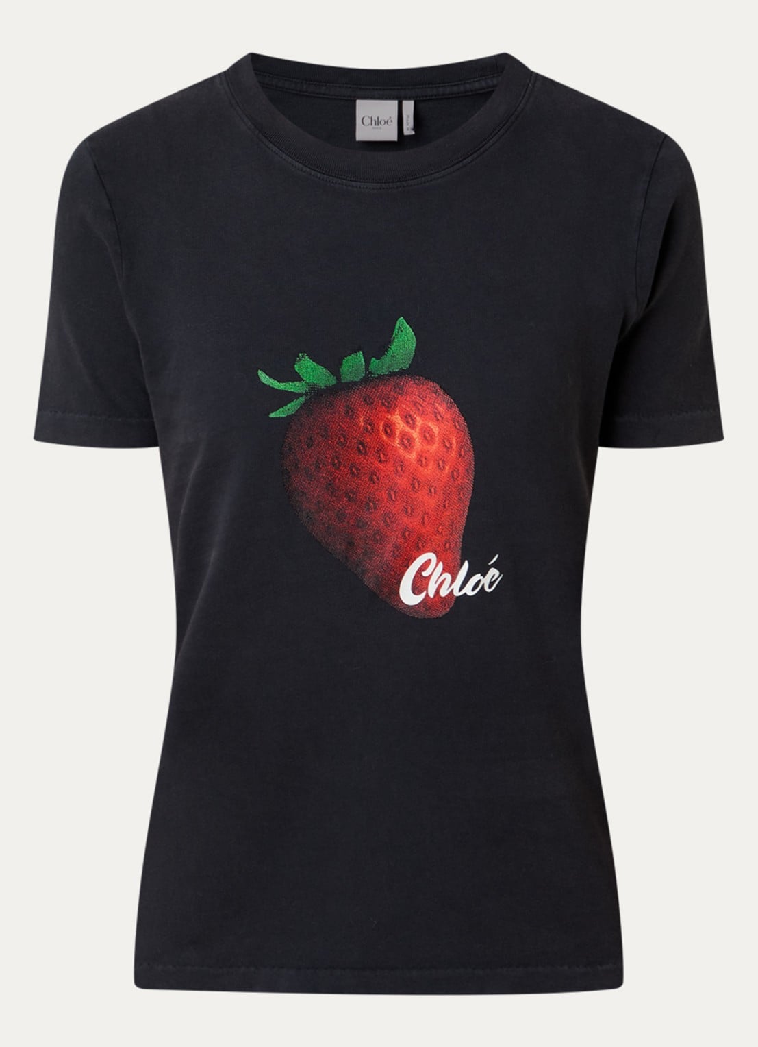 Chloé T-shirt met print - voorkant 4 antraciet