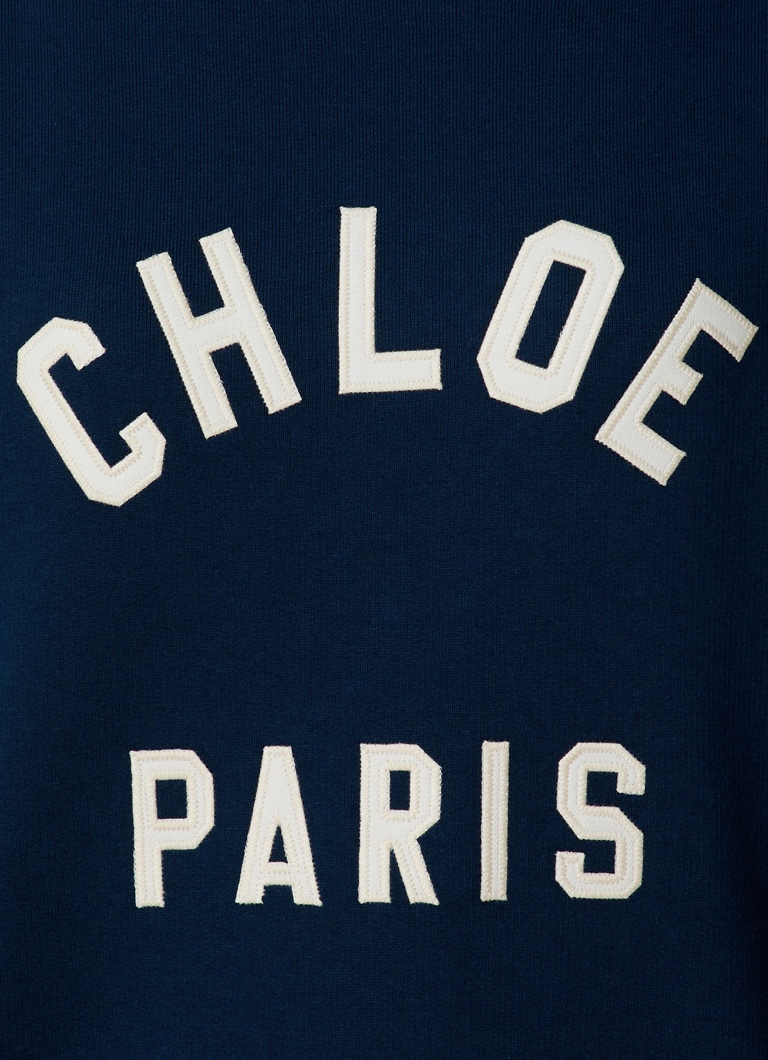 Chloé Tanktop met ribstructuur en logoborduring - detail 2 donkerblauw