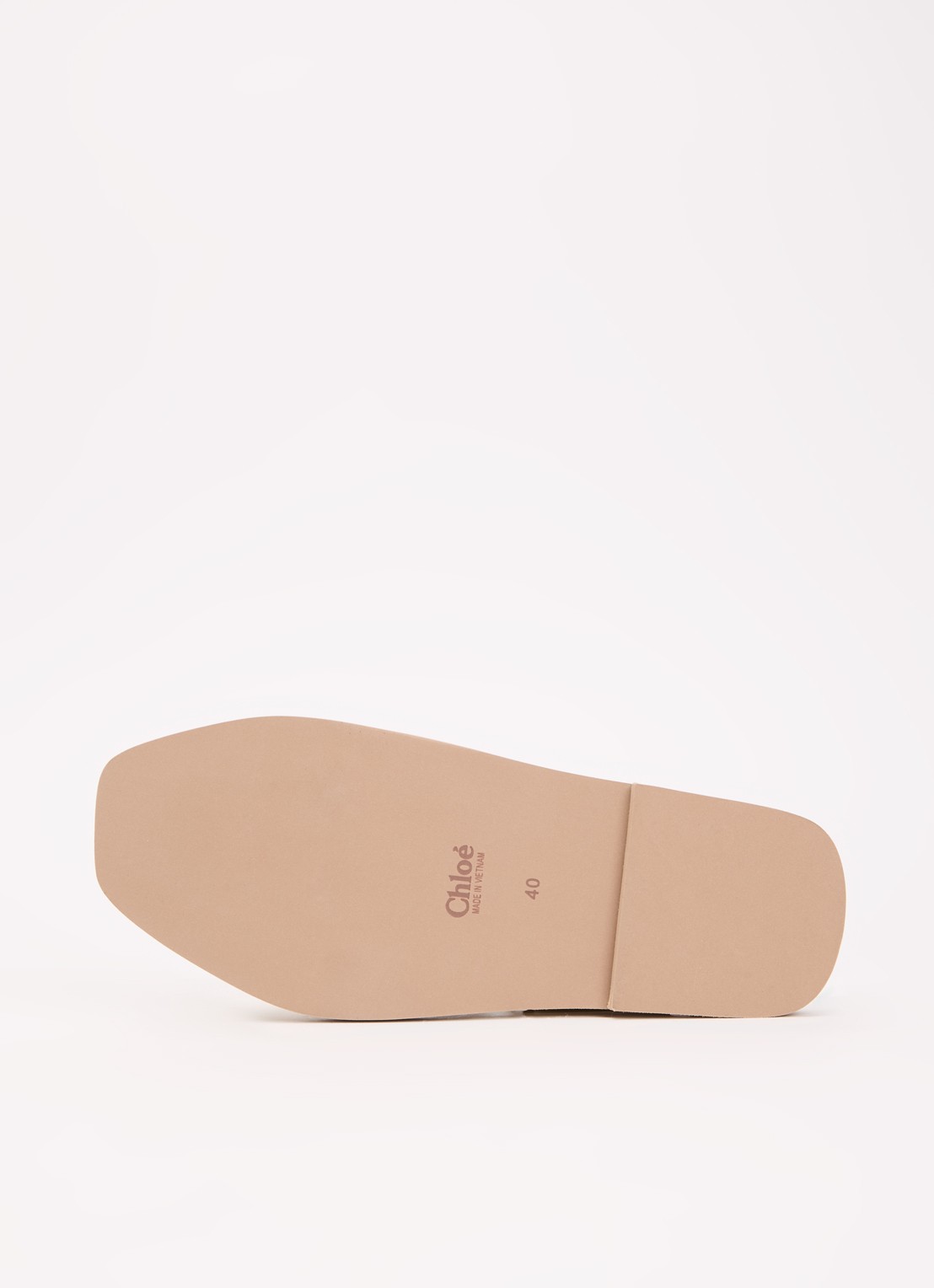 Chloé Woody slipper van canvas met logo - detail 4 oudroze