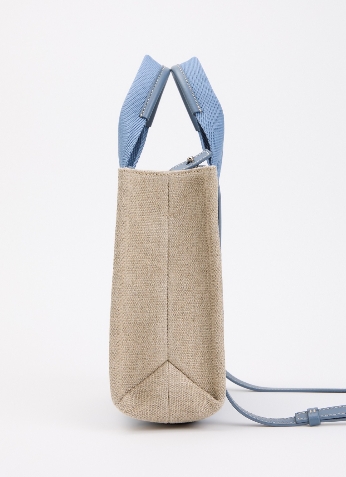 Chloé Woody Small handtas met kalfsleren details - detail 6 blauw