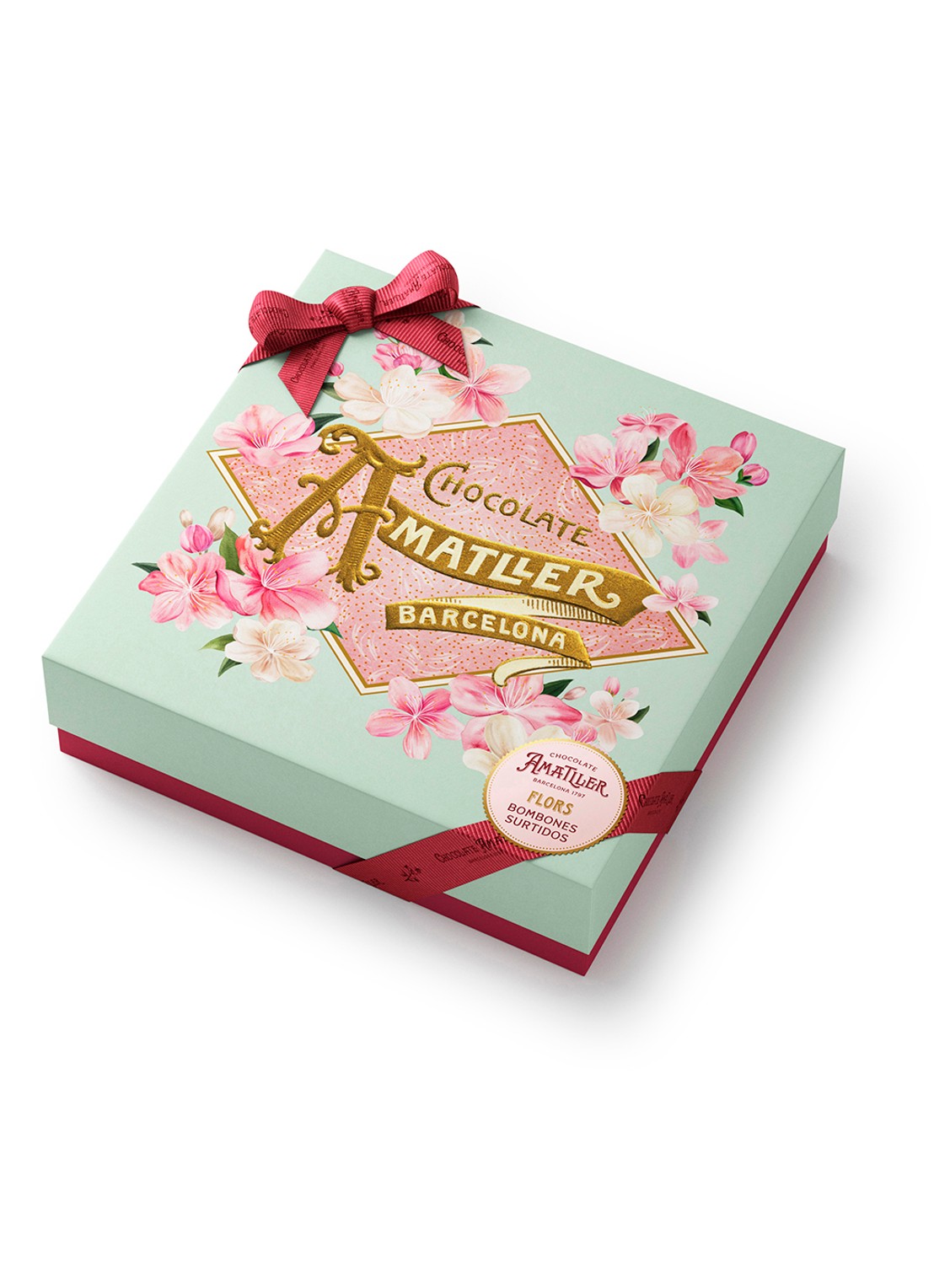 Chocolate Amatller Chocolade met fruit- of koffievulling in giftbox 24 stuks - voorkant 3 undefined