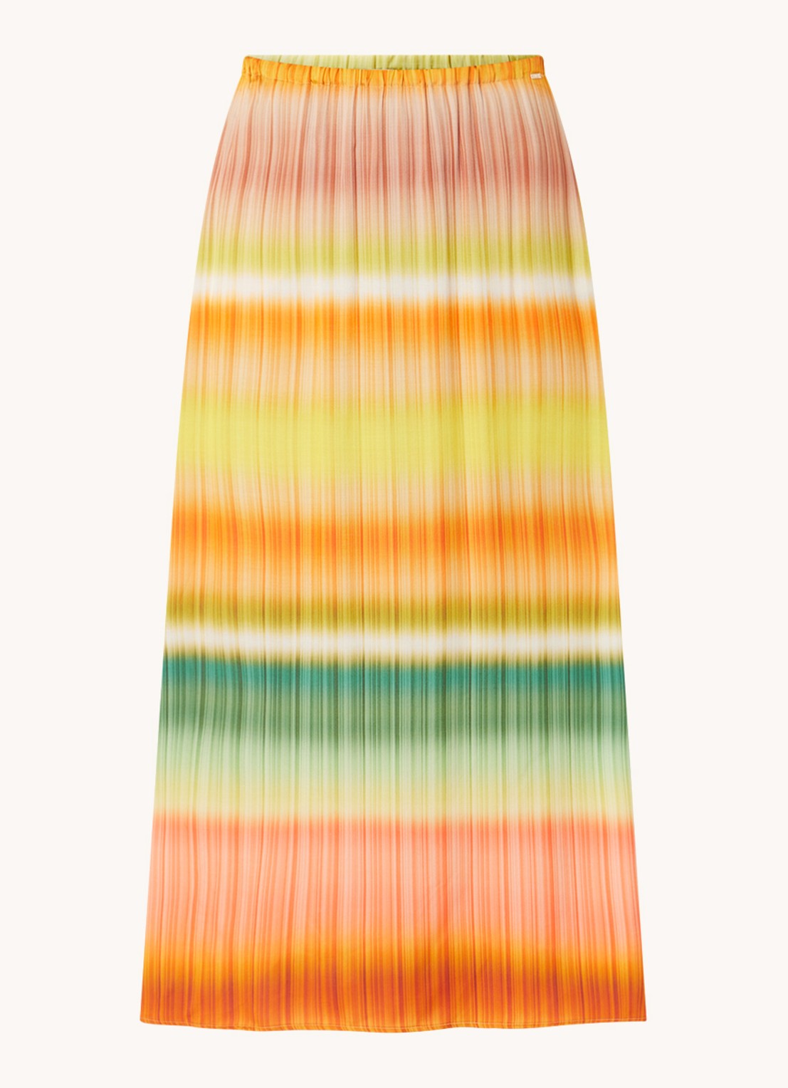 CINQUE Ciclassico midi rok met dip-dye dessin en steekzakken - voorkant 2 oranje