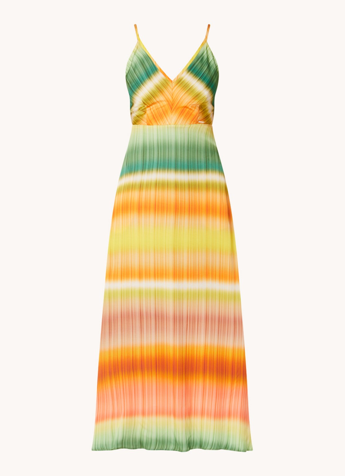 CINQUE Cidesano maxi jurk met dip-dye dessin - voorkant 3 oranje