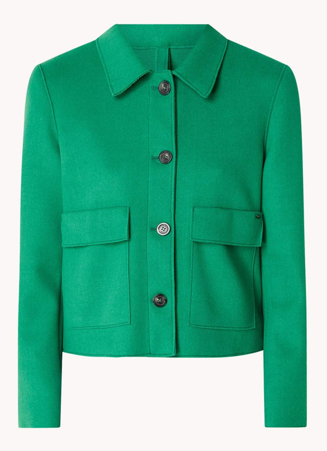 CINQUE Cielvina jack met klepzakken - voorkant 3 groen