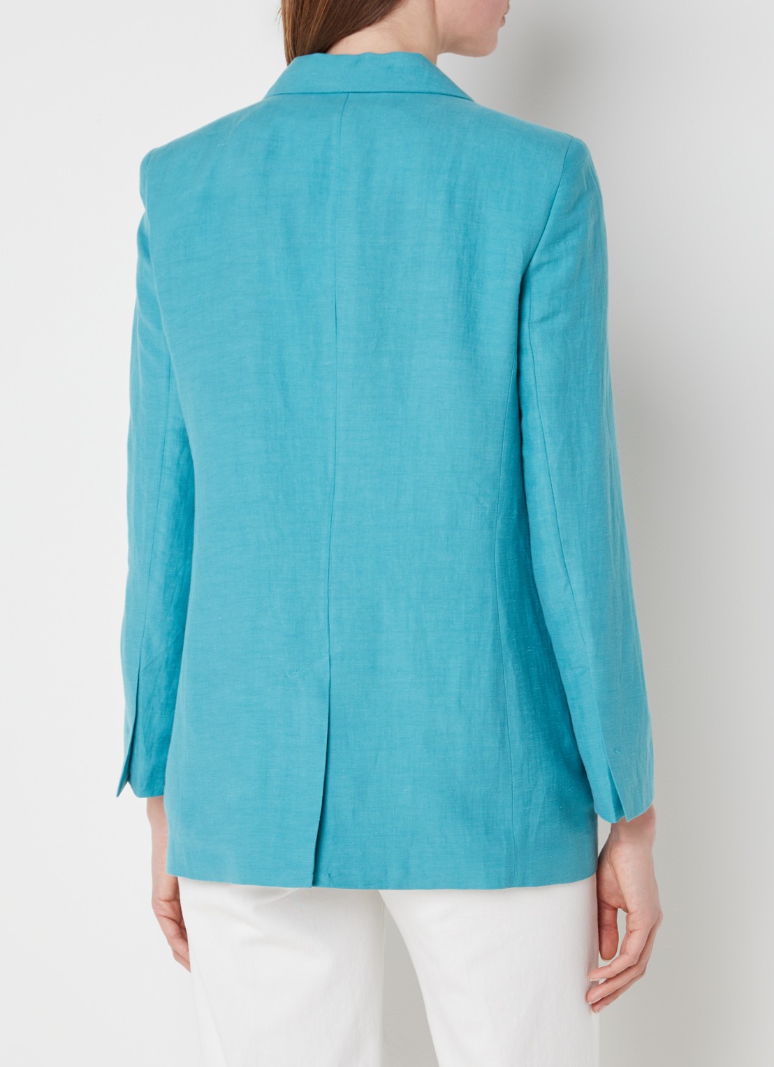 CINQUE Cileccio blazer in linnenblend met klepzakken - achterkant 2 turquoise