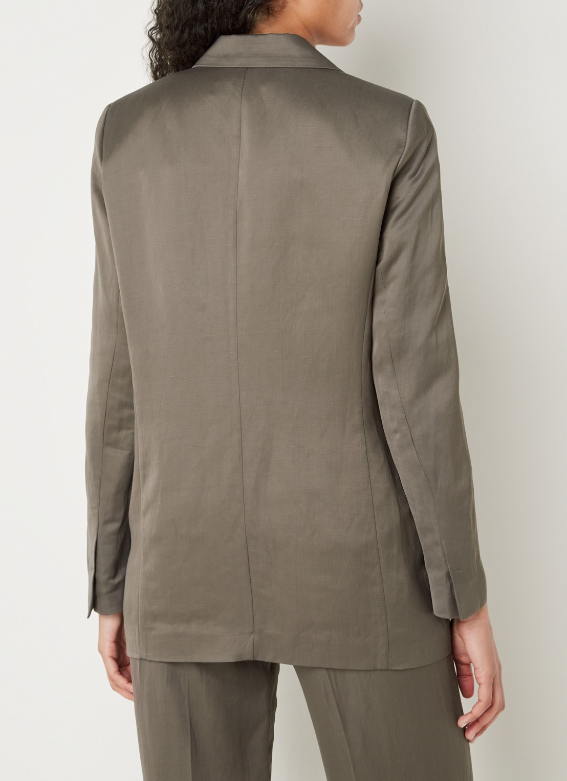 CINQUE Cilecco blazer in linnenblend met klepzakken - achterkant donkergrijs