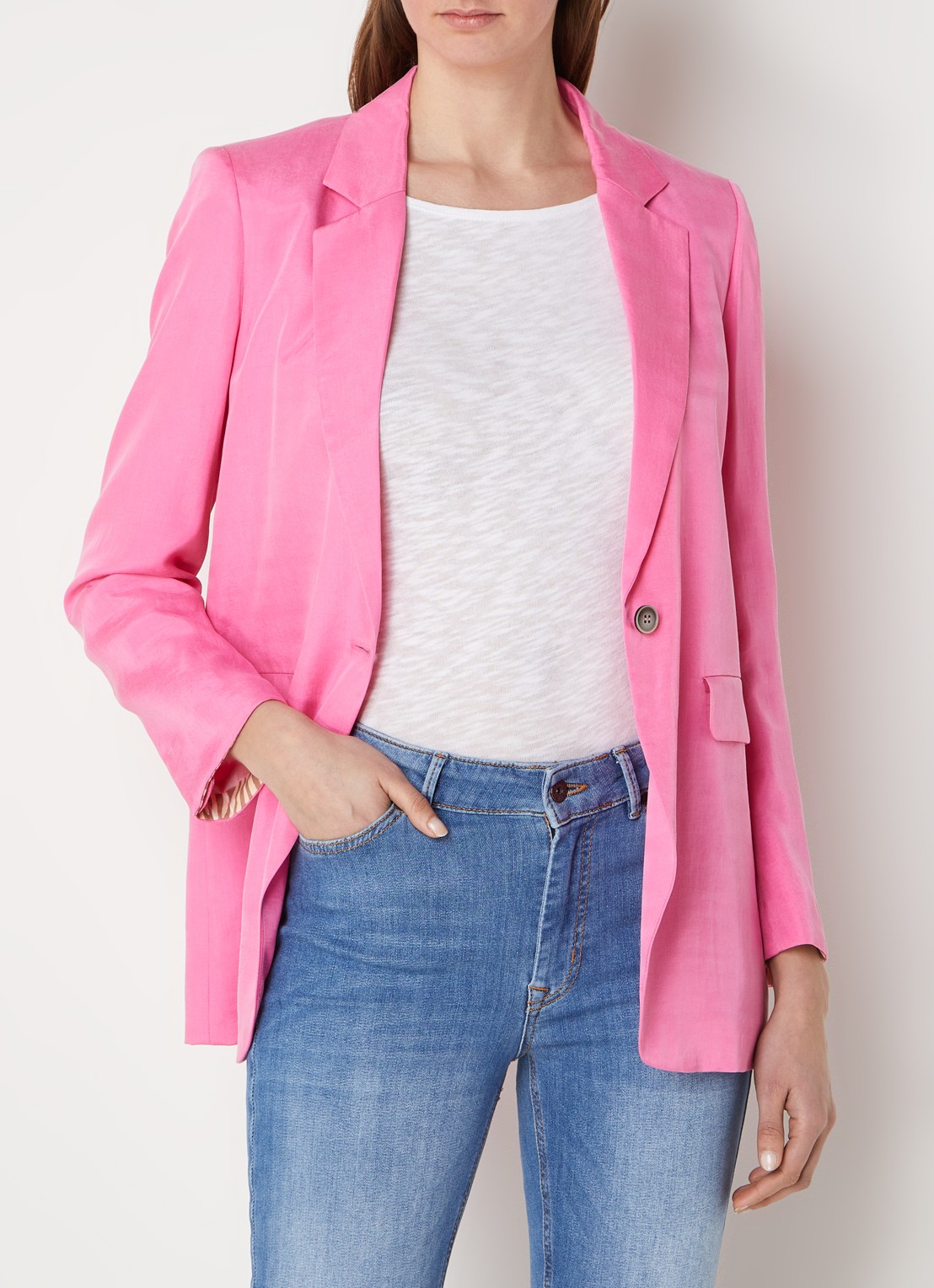 CINQUE Cilecco blazer  met schoudervulling en opgestikte zakken - detail 4 roze