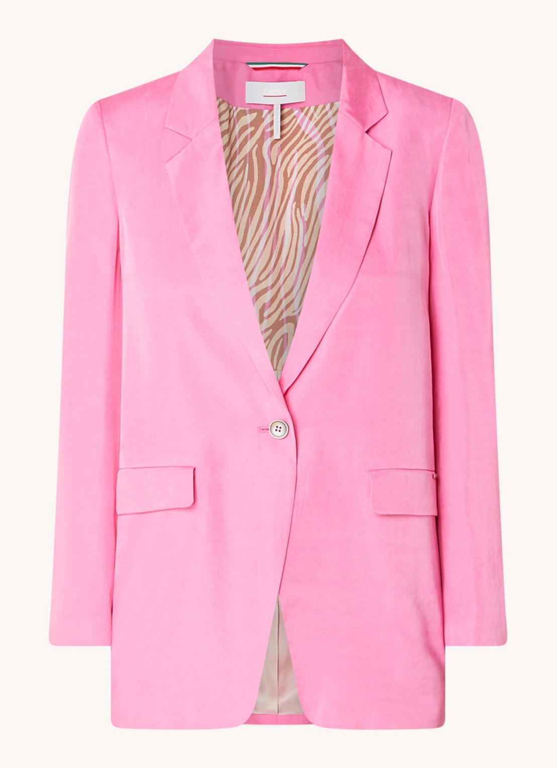 CINQUE Cilecco blazer  met schoudervulling en opgestikte zakken - voorkant 2 roze