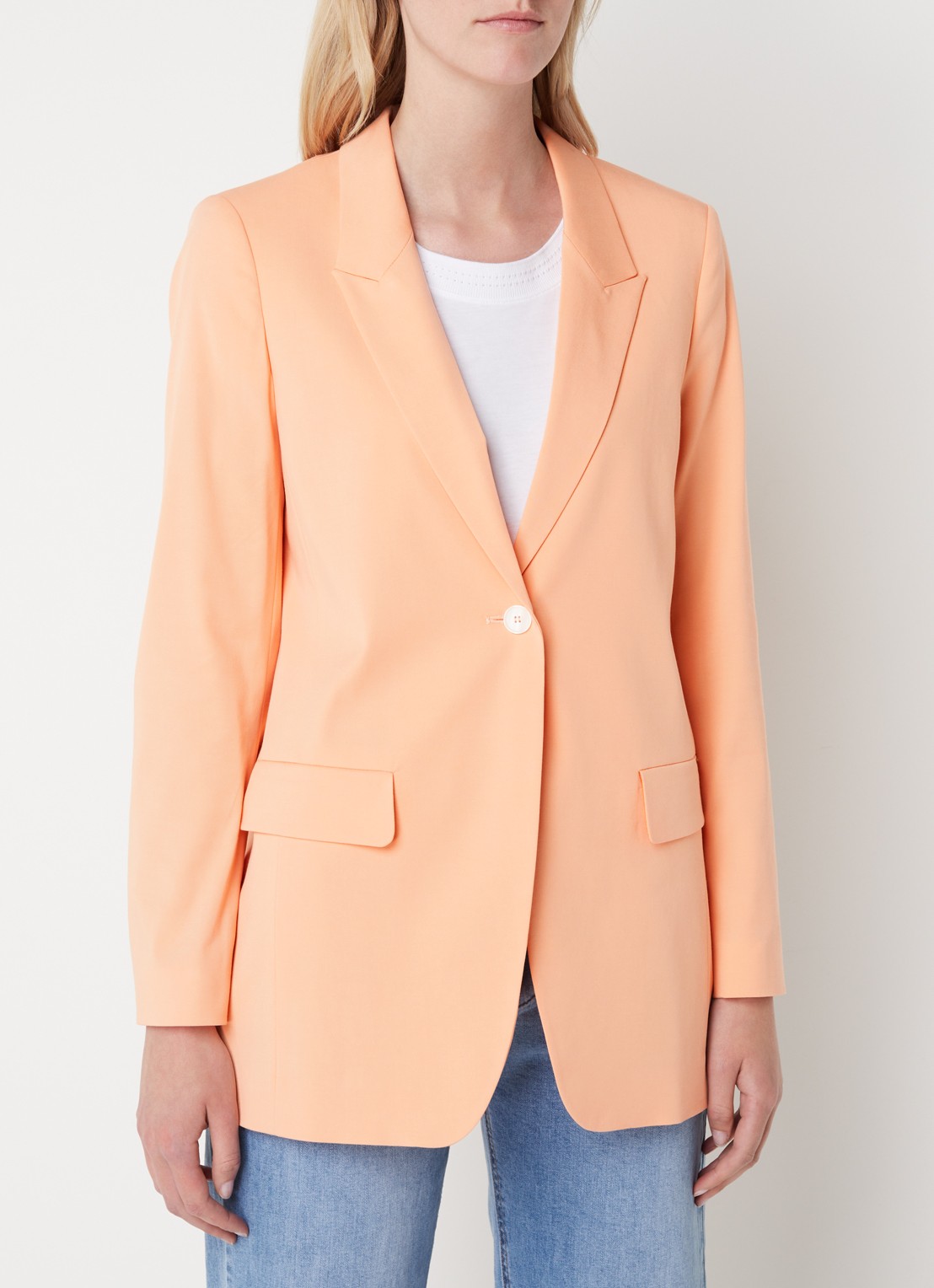 CINQUE Cilisa blazer  met klepzakken - detail lichtoranje