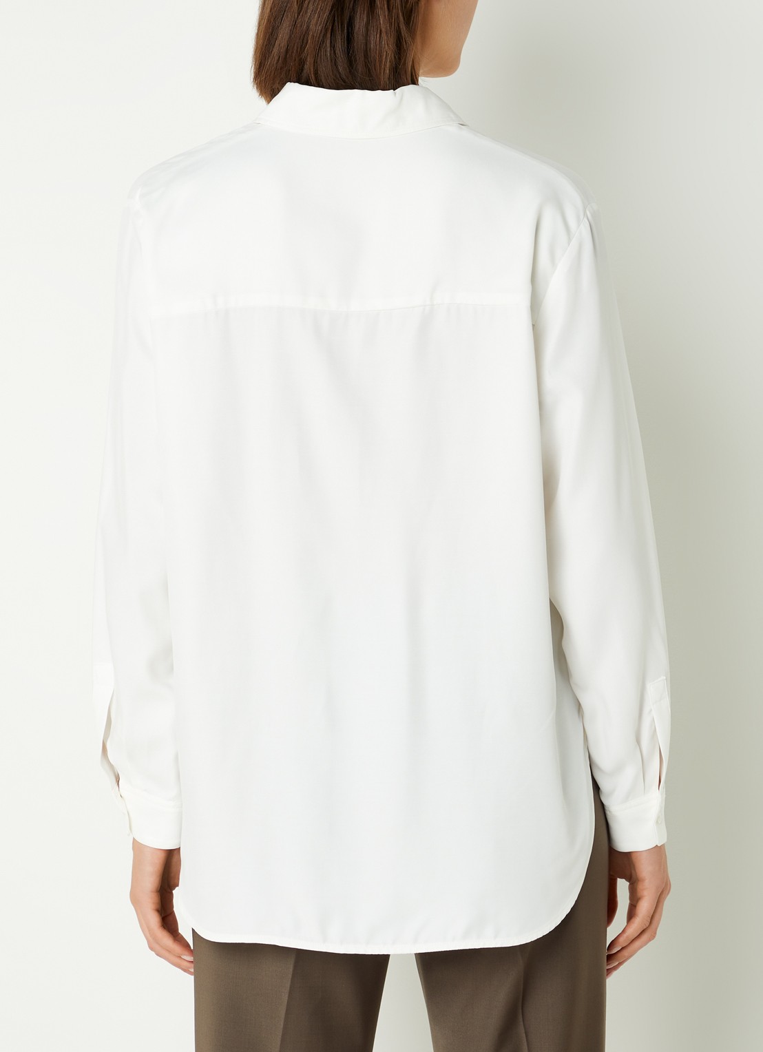 Cinque Ciparis blouse van satijn  - achterkant 3 wit