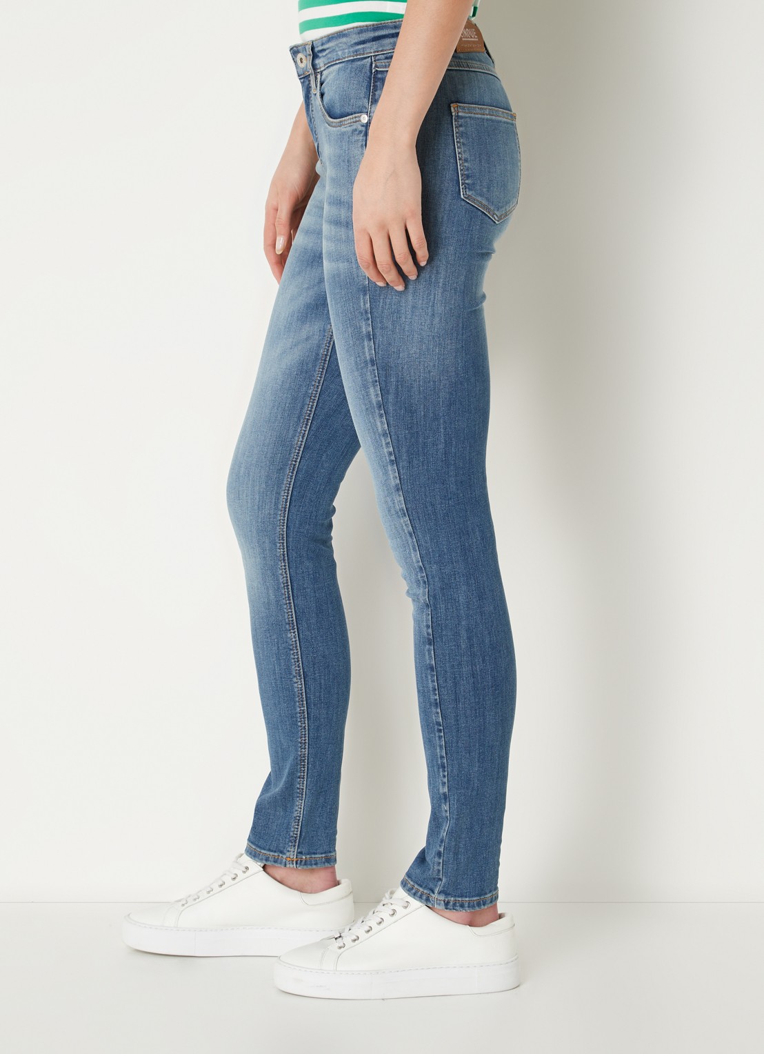 CINQUE Cisun mid waist skinny jeans in gekleurde wassing  - detail 5 indigo